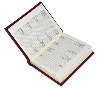 FIS Bonded Leather Pocket Diary 2023 (Arabic English) 1 Side Paded Cover Maroon - FSDI12AEB23MR