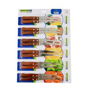 Royalford 45" Deluxe 12 Piece Fruit Knives - Stainless Steel - Wooden