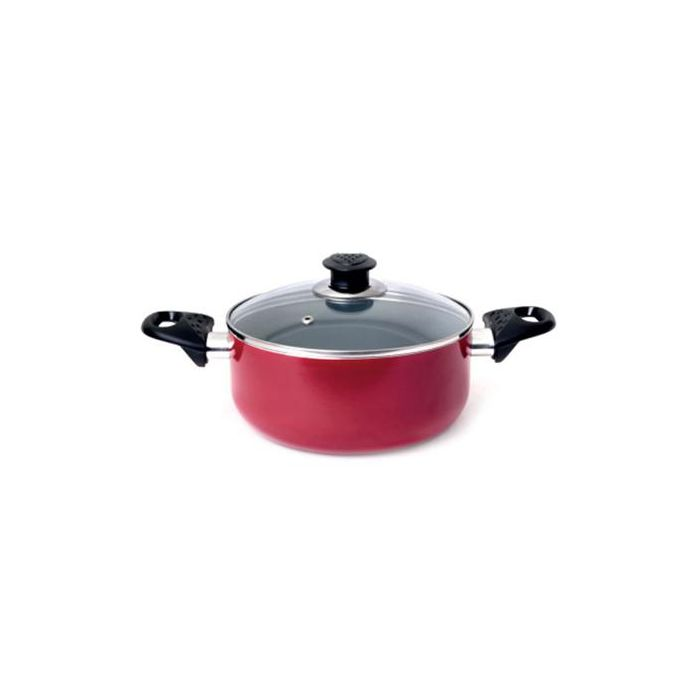 Royalford RF6443 Non-Stick Ceramic Casserole With Glass Lid 30 Cm- Durable Non-Stick Coating, High-Quality Construction With Comfortable Resistant Handle | Non-Stick Dish For Gas, Induction & Ceramic