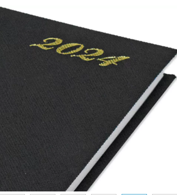 FIS Diary 2024 English (Saturday & Sunday Combined) A5 , Black -FSDI92EN24BK