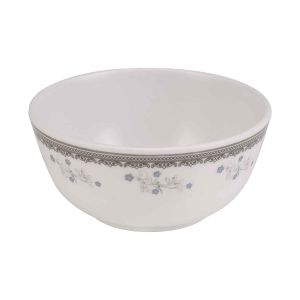 Royalford Melamineware 325" Bowl Floral - Melamine - White