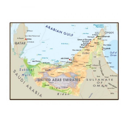 FIS UAE MAP POLITICAL FSMA50X70E