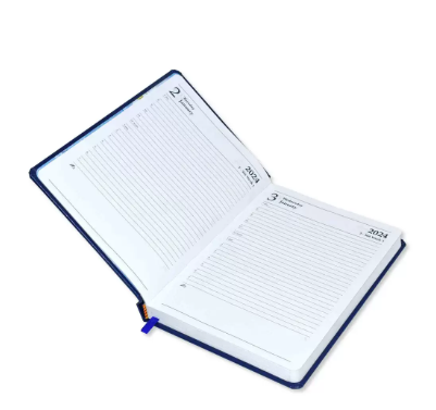 FIS Diary 2024 English (Round Corners) Blue, A5 - FSDI23E24BL