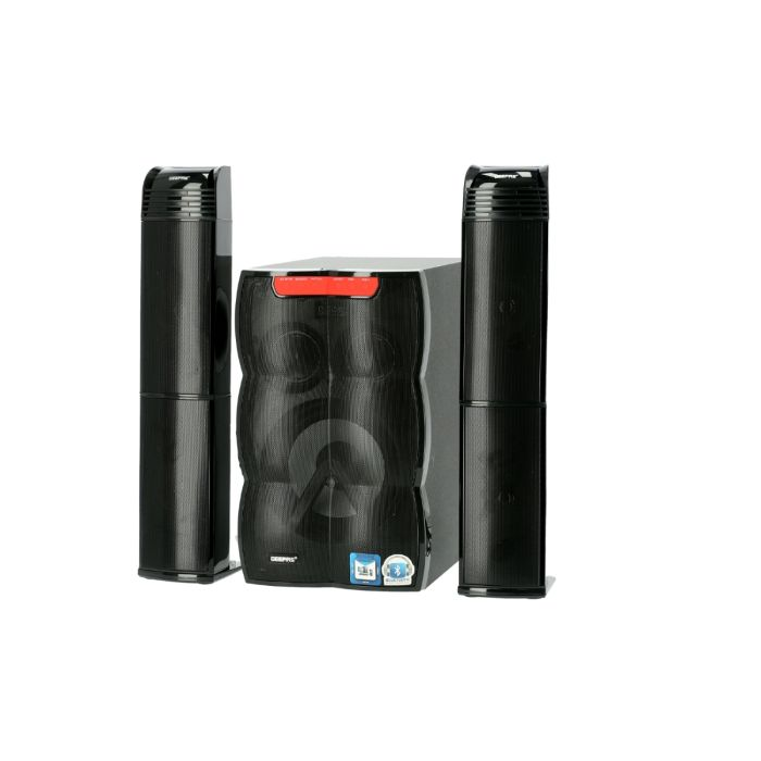 Geepas 4.1 Immersive Sound, 30000 Watts PMPO, Booming Bass, 3.5mm Audio, USB, Bluetooth & Multiple-Devise, Multiple Devise Inputs (Pc, Ps4, Xbox, Tv, Smartphone, Tablet, Music Player)