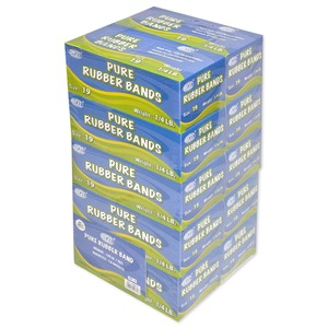 10 Boxes FIS Pure Rubber Bands, Size 19 Yellow - FSRB19