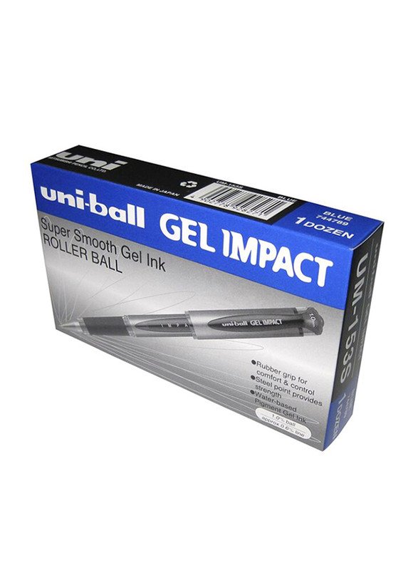 Uni Ball Um-153s Gel Impact Pen 1.0 Mm Blue (1x12 pack)