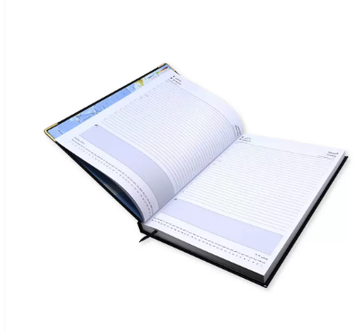 FIS A4 Diary 2024 Arabic/English (Golden Corners) Black - FSDI42AE24BK