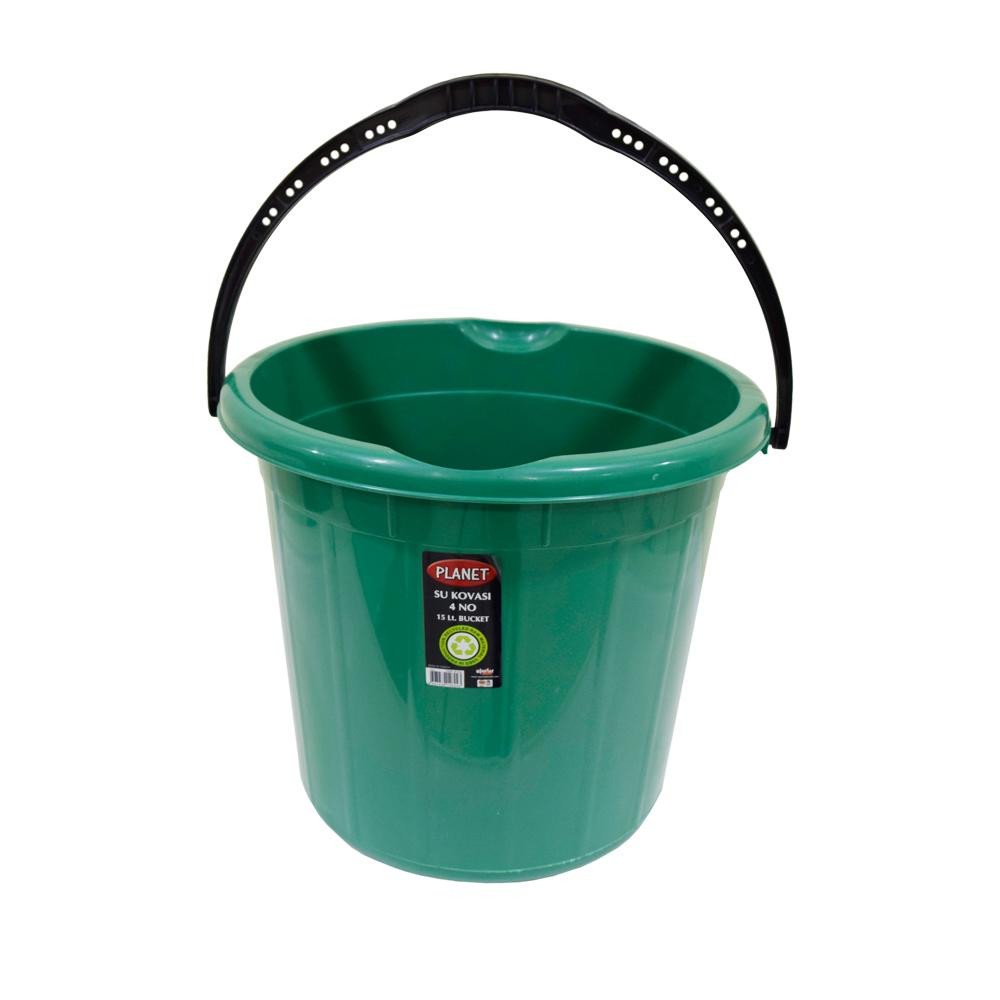 AKC | Plastic Bucket | 15 LTR | GREEN