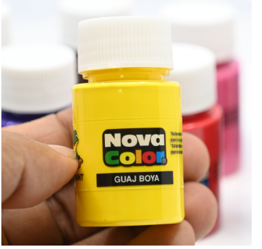 Nova Color Gouache Paint 30Ml, 10 Colors (Black,Red,Purple,White,Yellow,Brown,Pink,Blue,Orange,Green) -KRPBNC-114