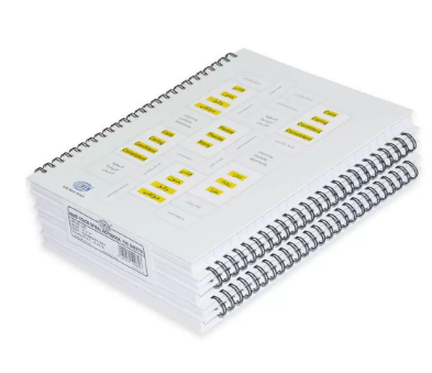 5-Piece FIS Spiral Hard Cover Notebook Single Line 9X7 Inch, 100-Sheets - FSNBS971907
