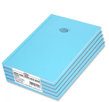 FIS5-Piece FIS Neon Hard Cover Notebook Single Line A5, 100-Sheets, Turquoise - FSNBA5N220