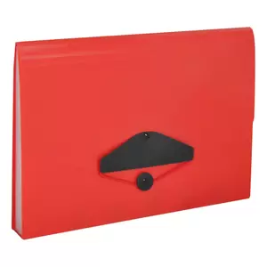 FIS Expanding Files 13 Pockets With Tie Red Color, 210 x 145 mm Size - FSPG1304RE
