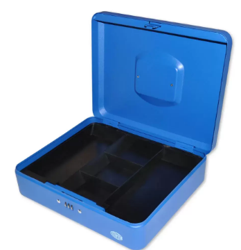 FIS Cash Box with Number Lock 12 Inch, Matt Finish Blue Color - FSCPTS0017BL