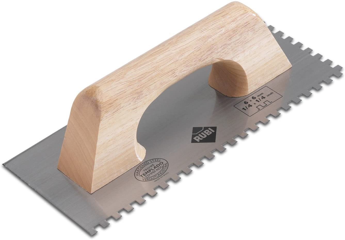 RUBI 65989 STEEL NOTCHED TROWEL 11″ 1/8×1/8 (3×3 MM)