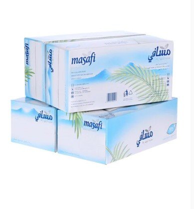 Masafi Pure Soft Care 2Ply Facial Tissue White 200 Sheets Pack of 4
