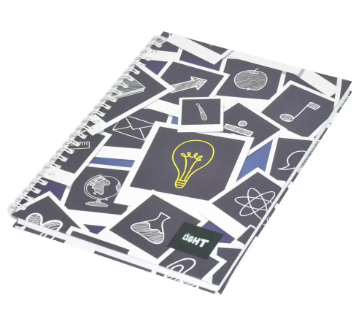 5-Piece Light Spiral Hard Cover Notebook, Single Ruled, (100 Sheets), A5 Size - LINBSA51604