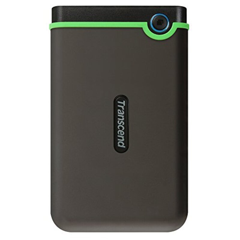 Transcend 1TB HDD Storejet 25M3S, USB 3.1 External Portable Hard Drive, Grey/Green