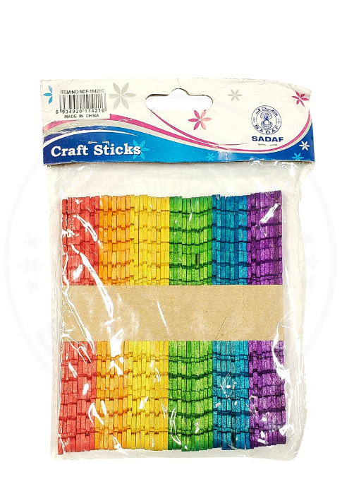 SADAF CRAFT STICK 11.4CMX1CMX2MM 50PCS/CARD PD-40
