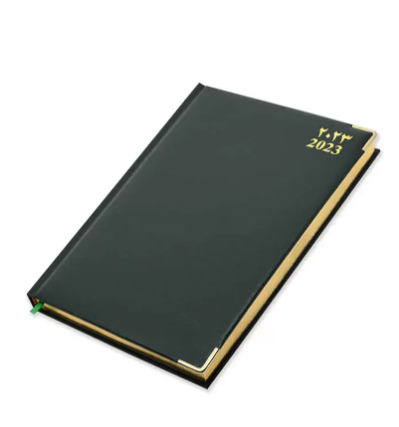 FIS A4 Golden Diary 2023 (Arabic/English) Green - FSDI46AEG23GR