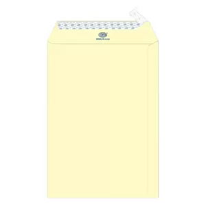 FIS Color Envelopes Peel & Seal, Pastel Colors, Pack of 50 Pcs. Cream Color, 10 x 7 Inch, 80 GSM - FSEC8033PC50