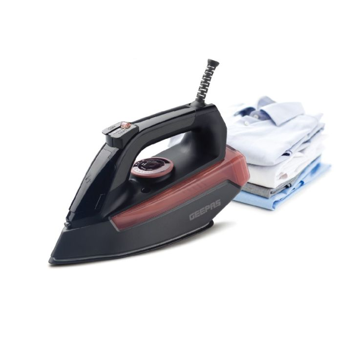 Geepas GSI24014UK 2200W Steam Iron For Crisp Ironed Clothes - With Ceramic Coating Plate, Steam Function, Adjustable Temperature Control - 2 Year Warranty