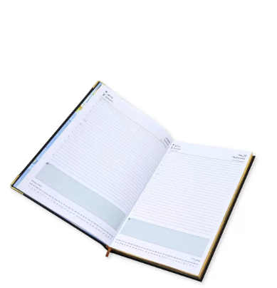 FIS A4 Golden Diary 2024 (Arabic/English) Chocolate - FSDI46AEG24CH