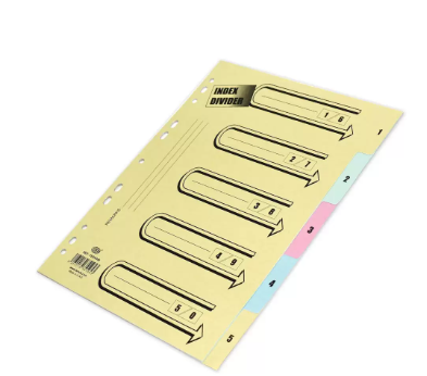 Pack of 40 Pieces A4 PP Divider Yellow