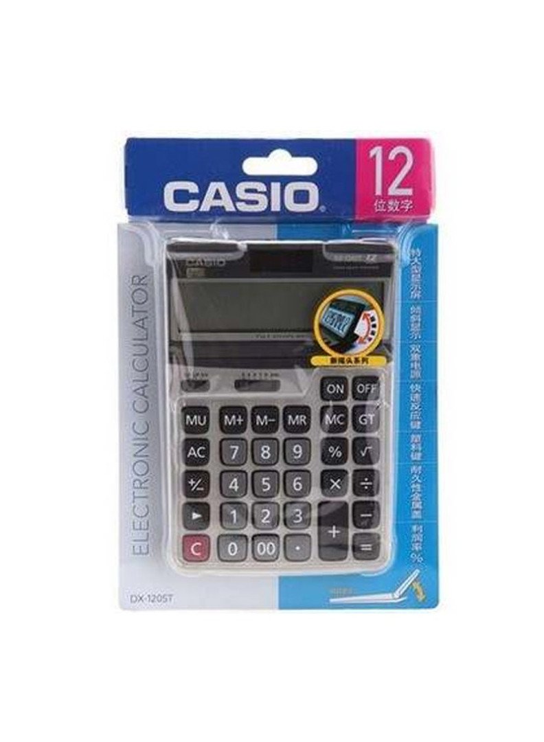 Casio DX-120ST 12 Digits Calculator White/Grey/Pink