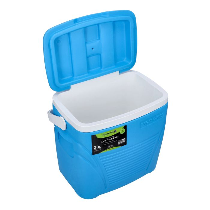 Insulated Ice Cooler Box, 20L Portable Ice Chest, RF10476 | 3 Layer PP-PU-HDPE | Premium Quality Polymer | Thermal Insulation | Camping Cooler Ice Box For BBQs, Outdoor Activities