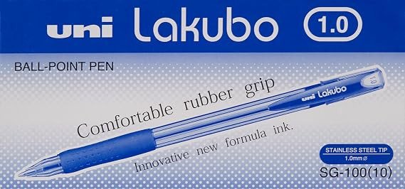 Uni-Ball Lakubo SG-100(10) Ball Point Pen 1.0mm, Blue - 12 Pcs of Pack