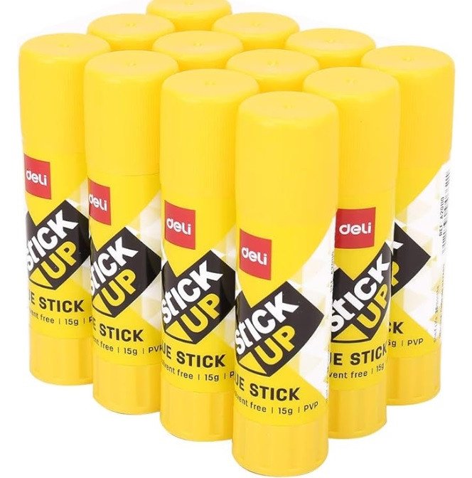 Deli EA20210 Glue Stick, 20g White - 12 Pieces of Pack