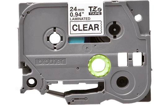 Brother P-touch 24mm TZ-151 Laminated Tape, 8 m, Black on Clear