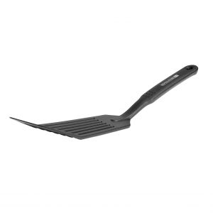 Royalford Long Slotted Spatula - Nylon - Black - 32 CM