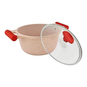 Prestige Essentials 12 pc Cookware set Granite Non Stick - Aluminum - Pink