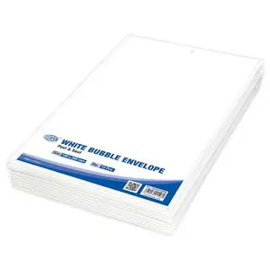 FIS White Bubble Envelopes, Peel and Seal, Pack 12 Pieces, 180X265 mm Size - FSAEW180265