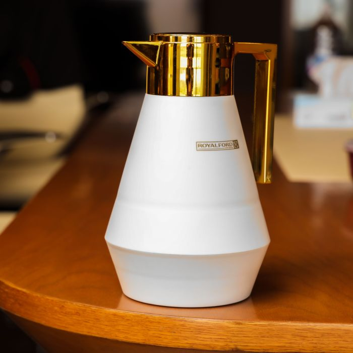 Royalford Aalia 1 L Vacuum Flask- RF11156| Double-Walled Flask With Pink Glass Inner And PP Outer Body| Keeps Your Drinks Hot Or Cold| Leak-Proof And Portable Design| Suitable For Indoor And Outdoor U