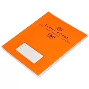 FIS Exercise Book, Pack of 12, Size:16.5 X 21 cm, 160 Pages, 2 Line, Single Side Plain - FSEB2LP160N