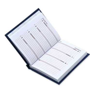 Fis 2023 Pocket Diary English Vinyl Hard Cover Week View Blue -FSDI12EN23BL