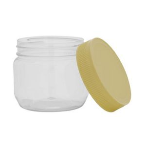 Royalford 250Ml Round Pet Jar With Cap - Plastic - Clear