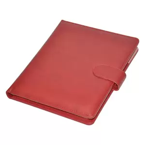 FIS Executive Folder Italian PU Cover With Writing Pad, Maroon Color, Ivory Paper, Single Ruled, 80 Sheets with Gift Box, 18 x 23 cm Size - FSGT1823PUWMR