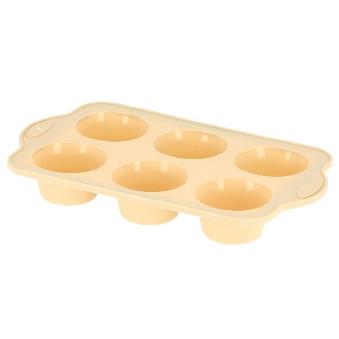 Royalford RF9801 Premium Non-Stick Muffin Tray, 6 Cup - Cupcake Tray/Baking Pan - Steel Build Frame, Silicone Mince Pie/Cupcake Tin - Ideal For Cupcakes Muffin Pie Yorkshire Pudding Baking