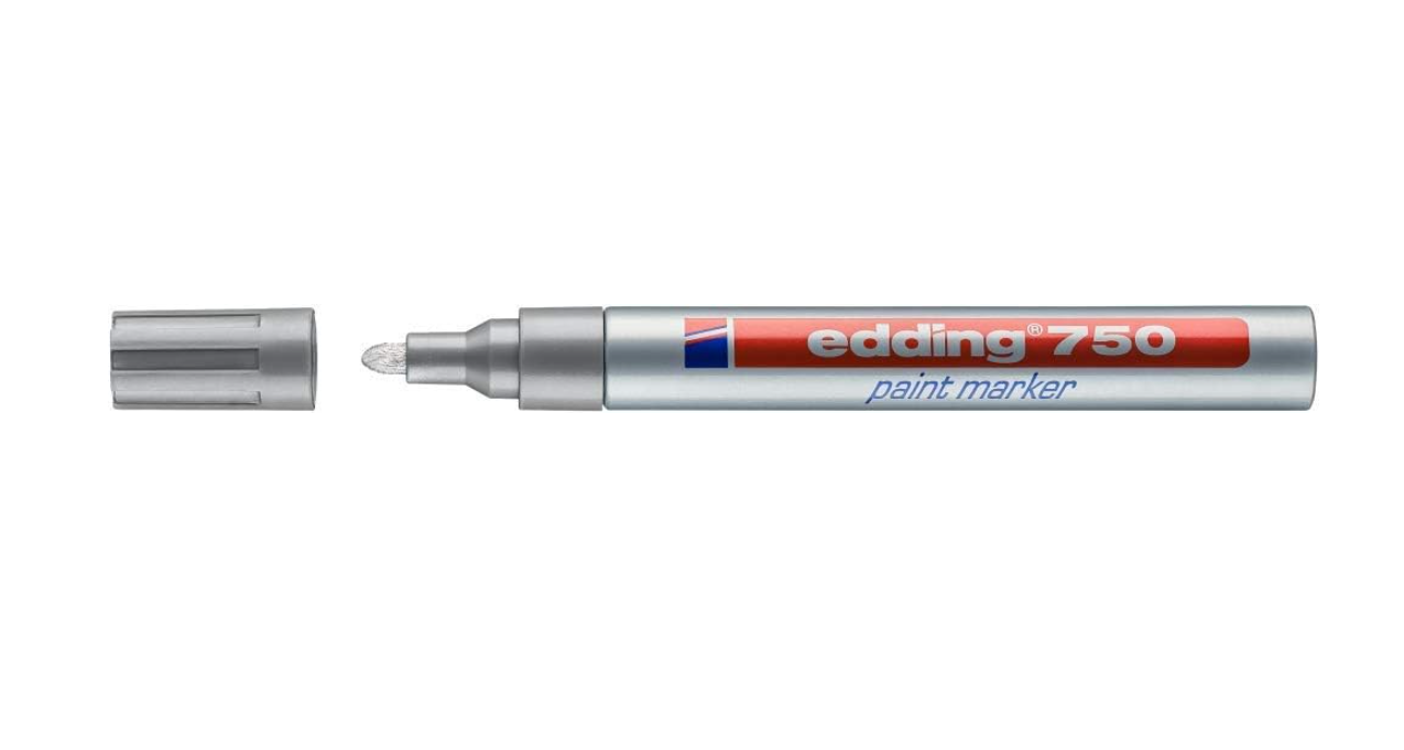 Edding E-750 Paint Marker, 2-4mm Bullet Tip Silver