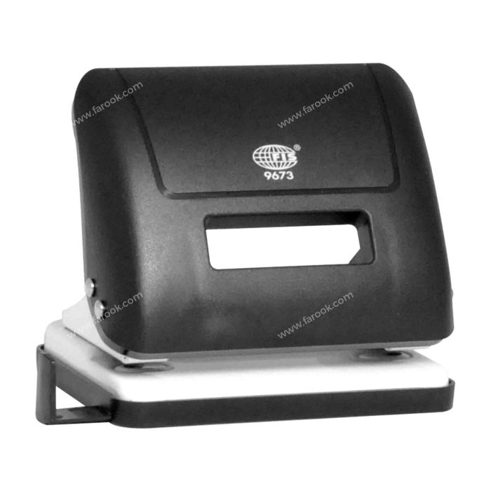 FIS 2 Hole Punch 30 Sheets Capacity, 5.5mm Size, Black/White Color - FSPU9673BKWH