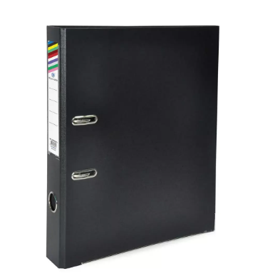 Pack of 24 Pieces Fixed Mechanism Box File Black/Silver