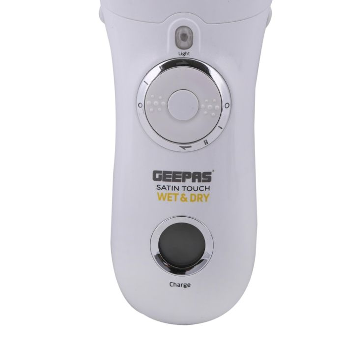 Geepas GLE86026UK Beauty Satin Touch 3-In-1 Epilator - Wet And Dry Epilator, Ladies Electric Shaver, 2 Different Speeds & LCD Power Display Light - Remove Unwanted Hair With Protective Cap - 2-Year Wa