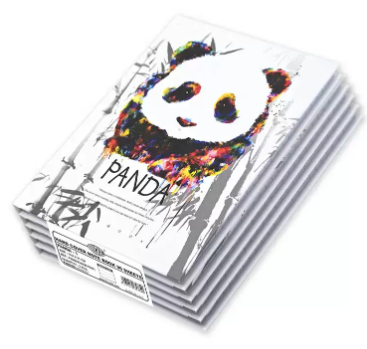 FIS Pack Of 5 Hard Cover Notebook, 96 Sheets A5 Panda Design 1 -FSNBHCA596-PAN1