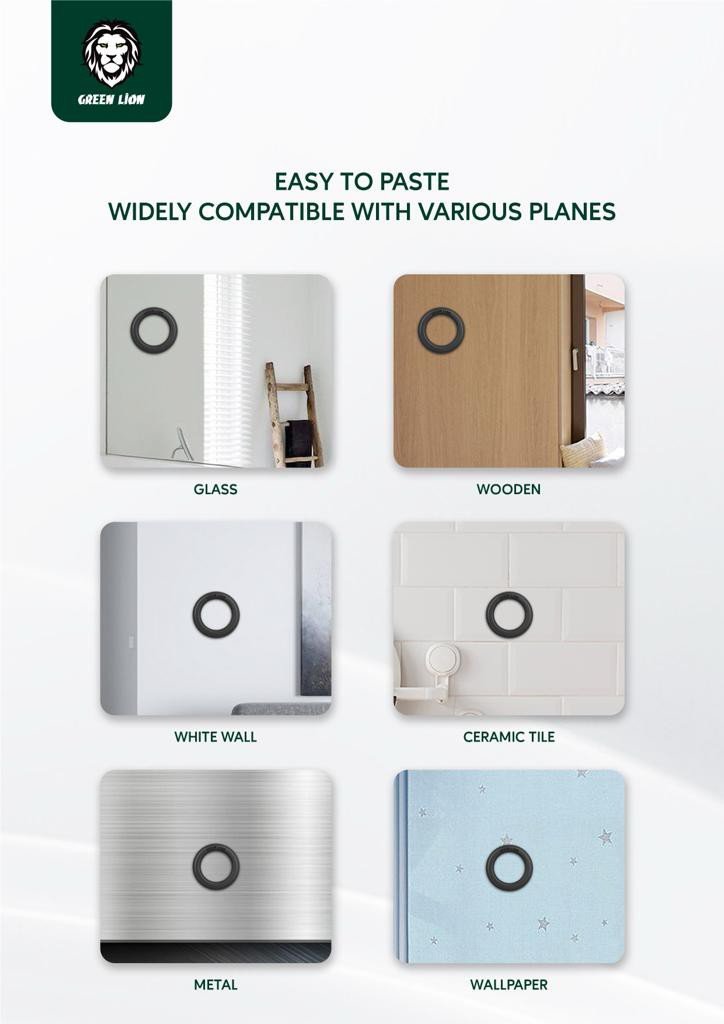 Green Magnetic Holder Sticker - Black