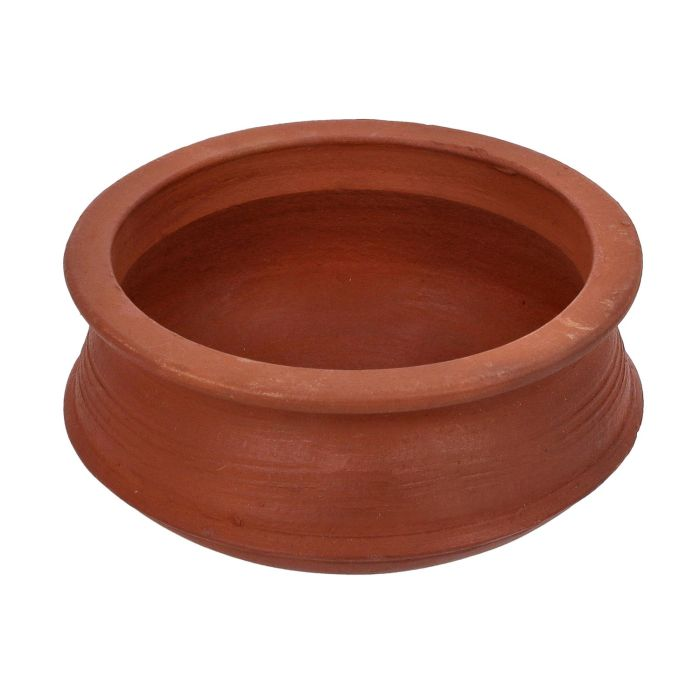 Deep Fish Curry Pot, Handmade Clay Cookware, RF10577 | Can Be Used On Gas Stove Or Open Fire | Earthen Handi/ Mitti Ke Bartan/ Clay Pot For Cooking & Serving