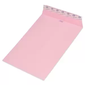 FIS Pack of 50 Pastel Color Envelopes, 80 GSM, Peel & Seal, Size 7.5 X 5 Inch, Color Pink
