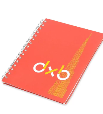 FIS Executive Spiral PP Soft Cover Notebook, 80 gsm, 80 Sheets with 15 cm PVC Scale and PVC Pocket, Single Ruled With Border, 2 Punch Holes, Micro Perforated With a Cut-Out, Red Color, A5 Size - FSNBS